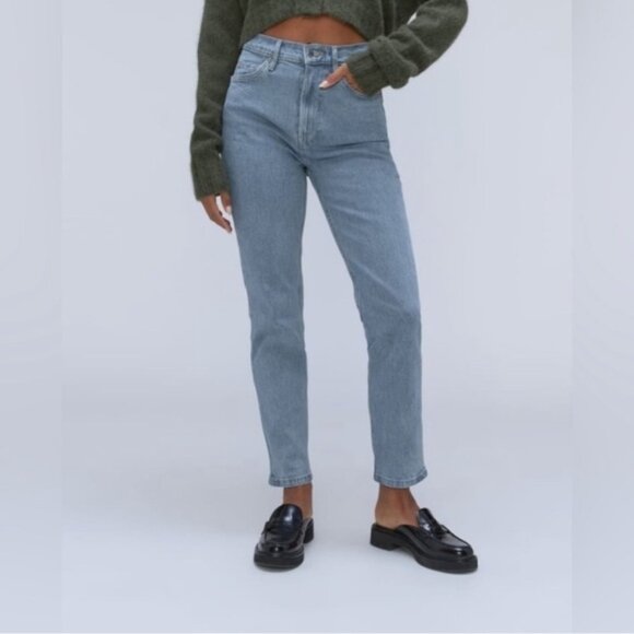 Everlane Sz 30 Original Cheeky Medium Wash Tapered Jeans - Picture 1 of 12